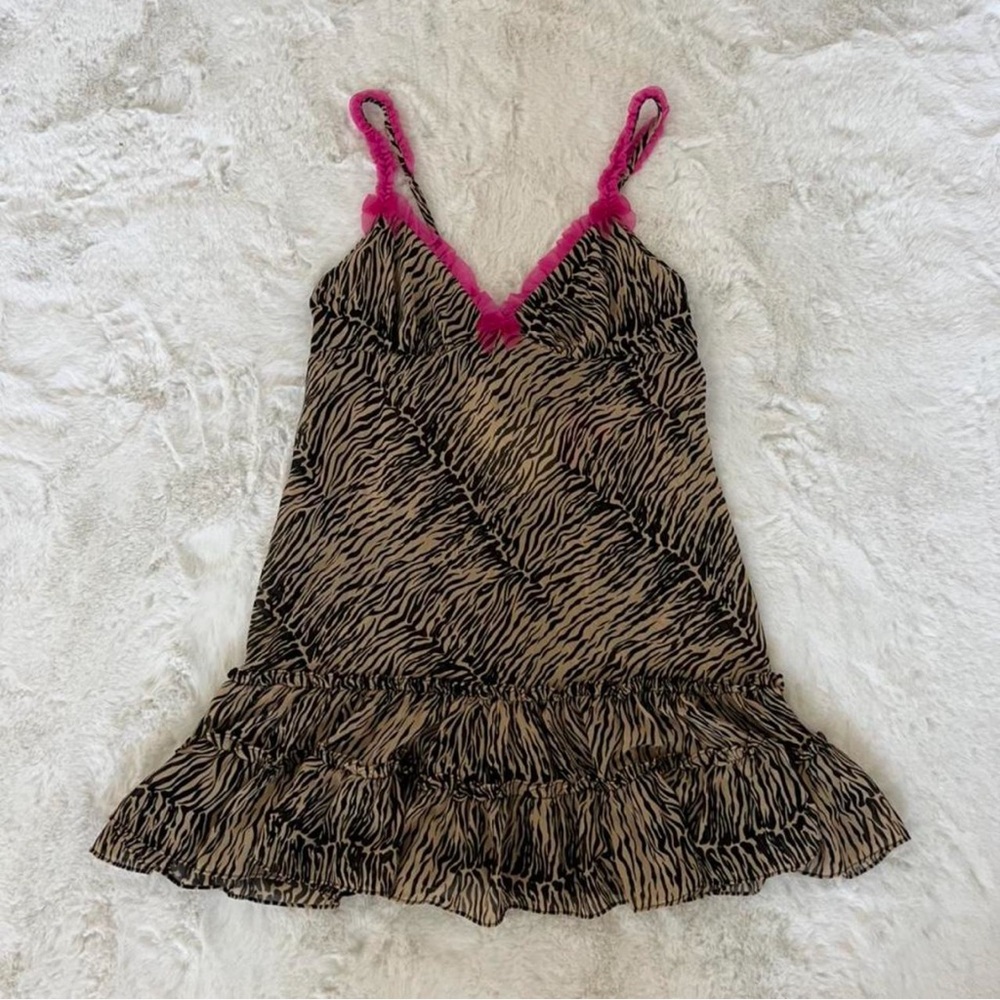 BETSEY JOHNSON vintage cheetah & pink dress🧸